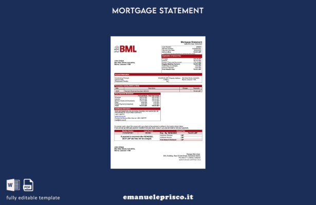 stile verificato Dichiarazione di mutuo libanese Banque Misr Liban Modello Word 